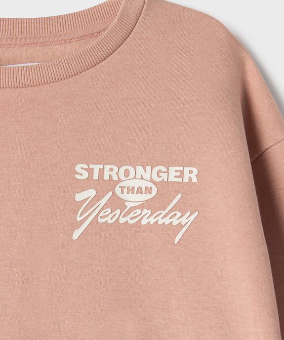 Sweat en molleton imprimé devant et dos garçon vue2 - GEMO 4G GARCON - GEMO