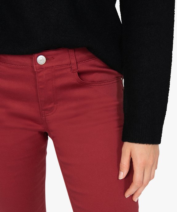 Pantalon femme coupe slim en toile extensible vue2 - GEMO(FEMME PAP) - GEMO