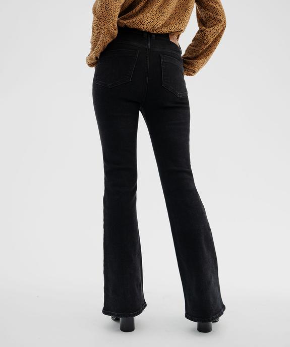 Jean flare taille haute avec boutons apparents femme vue8 - GEMO 4G FEMME - GEMO