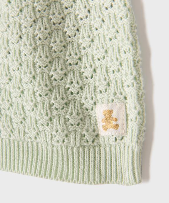 Bonnet de naissance en maille fantaisie - LuluCastagnette vue2 - LULUCASTAGNETTE - GEMO