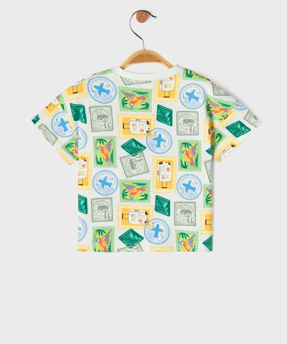 Tee-shirt manches courtes imprimé bébé garçon vue3 - GEMO 4G BEBE - GEMO