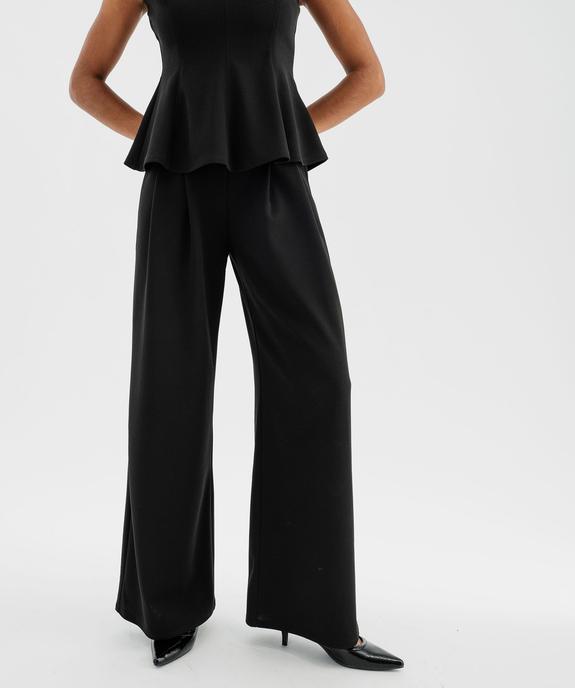 Pantalon de costume large uni femme - GEMO 4G FEMME Pantalon de costume large uni femme vue2 - GEMO 4G FEMME - GEMO