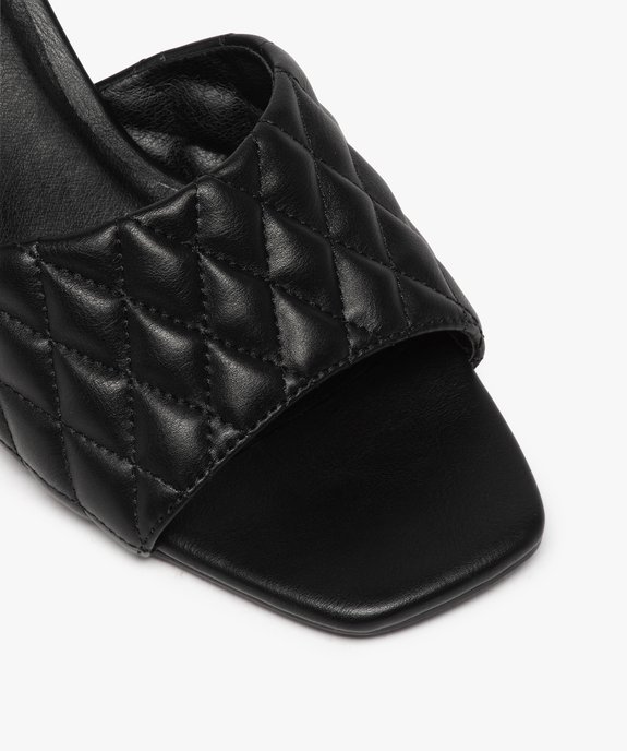 Mules femme à talon carré et dessus matelassé vue6 - GEMO(URBAIN) - GEMO