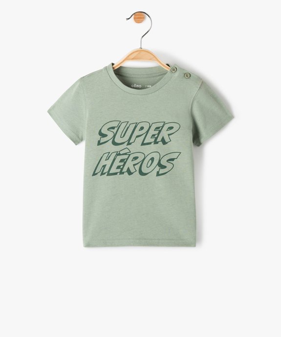 Tee-shirt bébé garçon avec message vue1 - GEMO(BEBE DEBT) - GEMO
