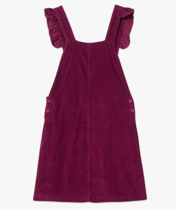 Robe femme en velours côtelé forme salopette vue4 - GEMO(FEMME PAP) - GEMO