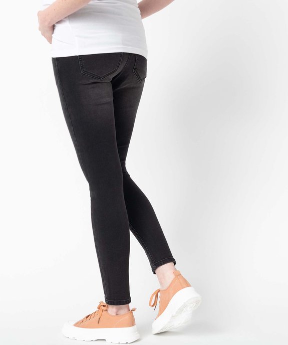 Jean de grossesse slim 4 poches avec bandeau jersey vue3 - GEMO (MATER) - GEMO