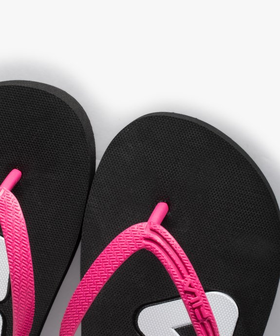 Tongs femme à semelle imprimée logo - Fila Troy vue3 - FILA - GEMO