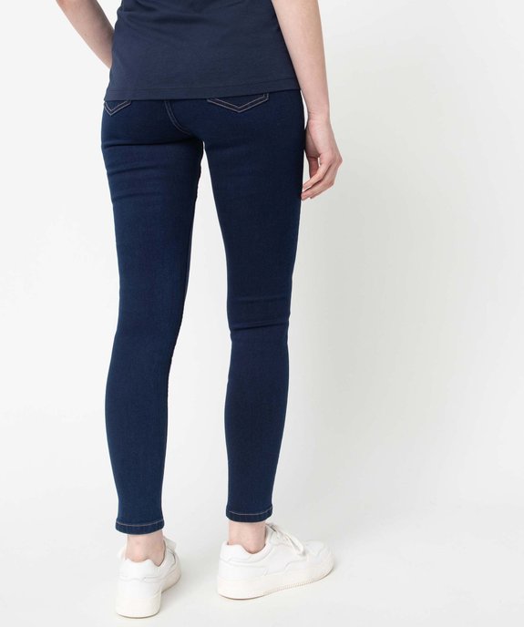 Jean de grossesse coupe slim avec bandeau bas vue3 - GEMO (MATER) - GEMO