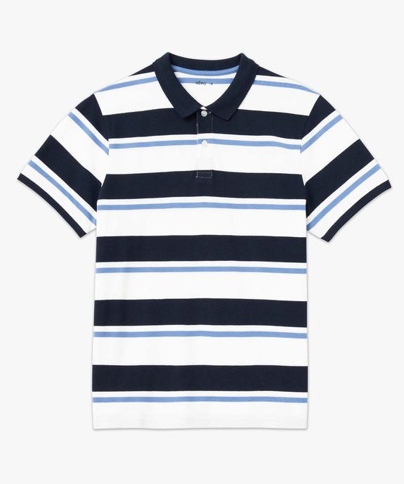 Polo homme à rayures multicolores vue4 - GEMO 4G HOMME - GEMO