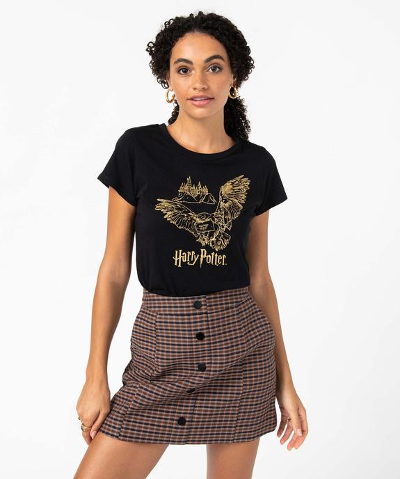 Tee-shirt femme à manches courtes avec motif pailleté - Harry Potter vue1 - HARRY POTTER - GEMO