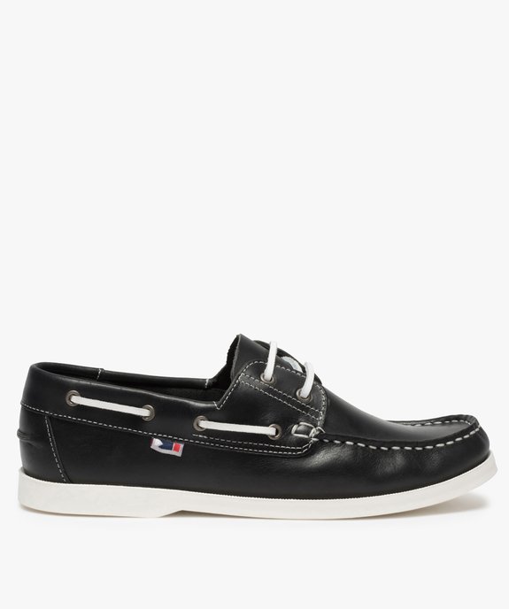 Chaussures bateau homme dessus et intérieur cuir  vue1 - GEMO (CASUAL) - GEMO