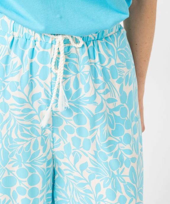 Pantalon de pyjama ample à motifs fleuris femme vue2 - GEMO 4G FEMME - GEMO