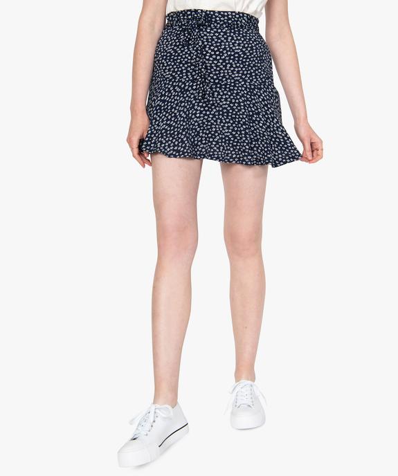Jupe-short femme fluide motif fleuri vue1 - GEMO(FEMME PAP) - GEMO