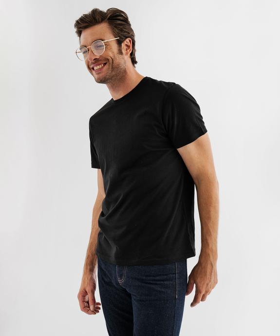 Tee-shirt manches courtes col rond en coton homme vue1 - GEMO 4G HOMME - GEMO