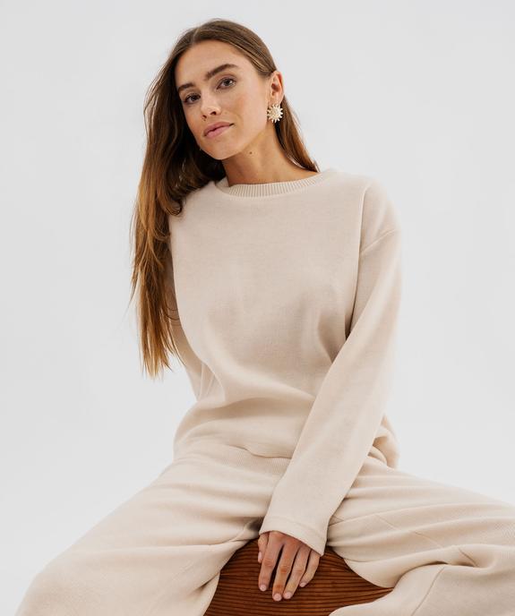 Pull fin coupe oversize femme vue2 - GEMO(FEMME PAP) - GEMO
