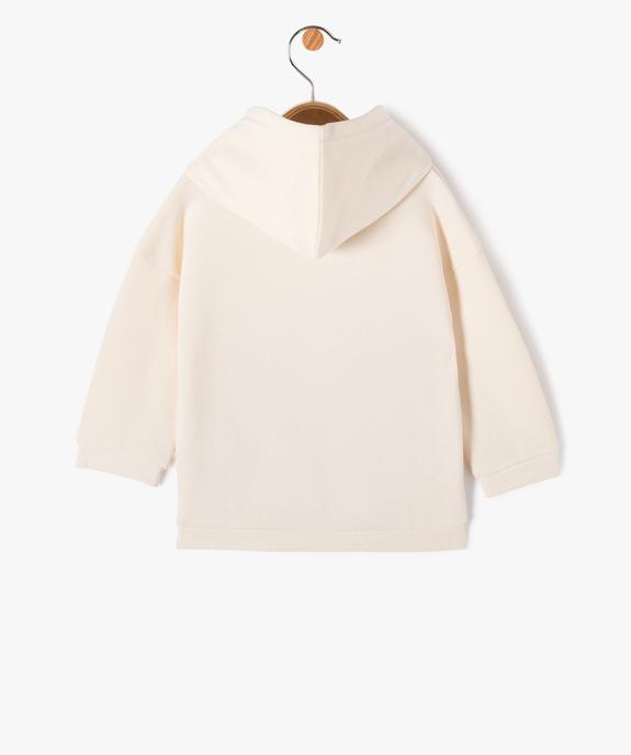 Sweat à capuche en molleton doux bébé garçon vue3 - GEMO 4G BEBE - GEMO