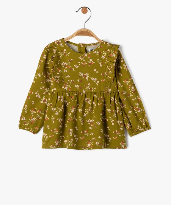 Blouse bébé fille imprimée avec volants sur le haut du buste vue1 - GEMO(BEBE DEBT) - GEMO