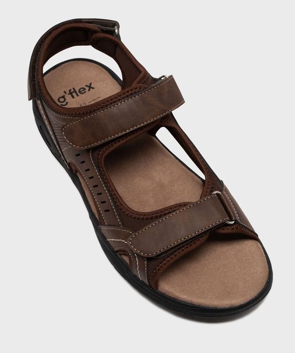 Sandale confort fermeture 3 scratchs homme vue5 - G'FLEX - GEMO