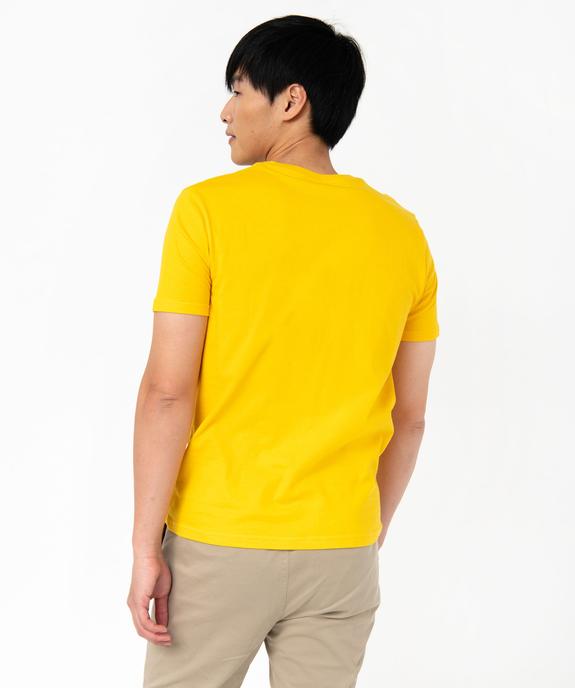 Tee-shirt à manches courtes et col V homme vue3 - GEMO 4G HOMME - GEMO
