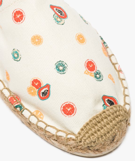 Espadrilles femme à rayures et motifs fruits vue6 - GEMO (PLAGE) - GEMO