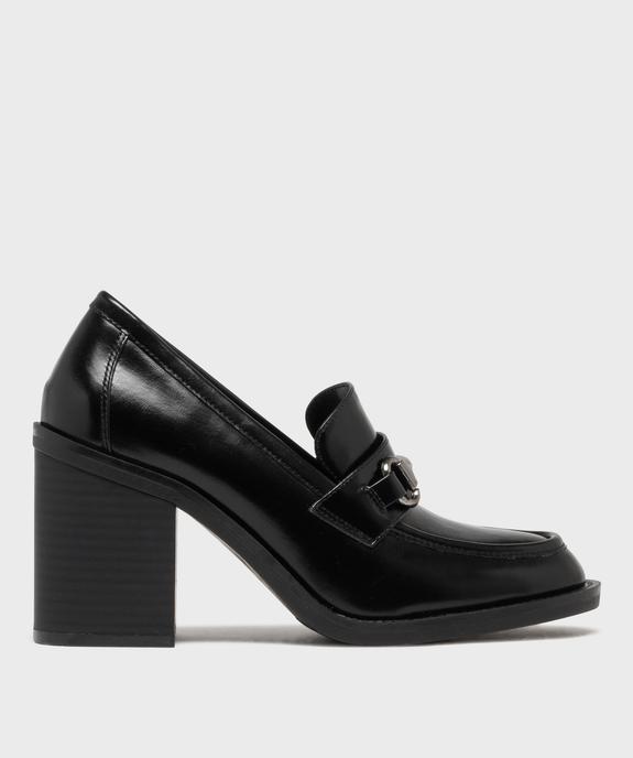 Mocassins à talon bloc avec bijou métallique sur le dessus femme - 5 Miles vue1 - 5 MILES - GEMO
