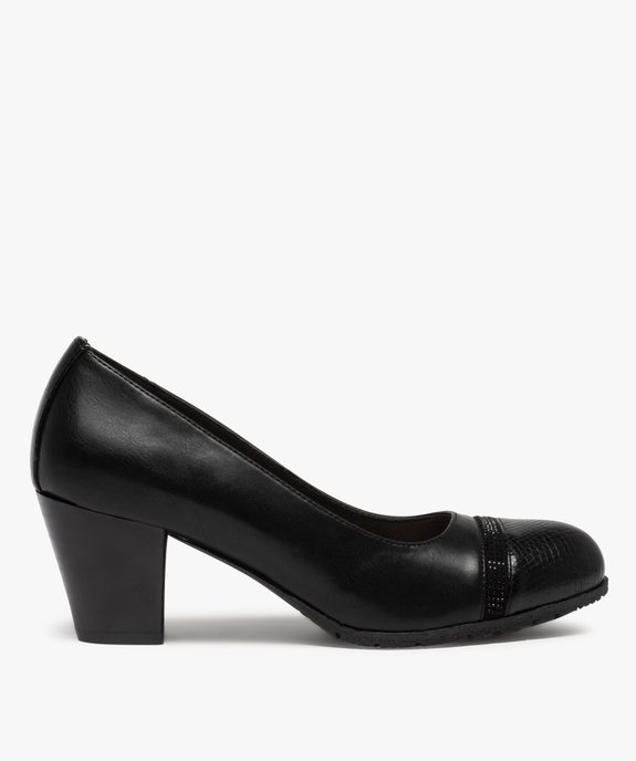 Escarpins femme unis à liseré strass vue1 - GEMO(URBAIN) - GEMO