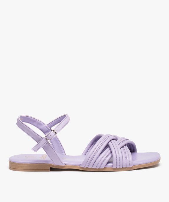 Sandales femme à talon plat et fines brides unies vue1 - GEMO (CASUAL) - GEMO