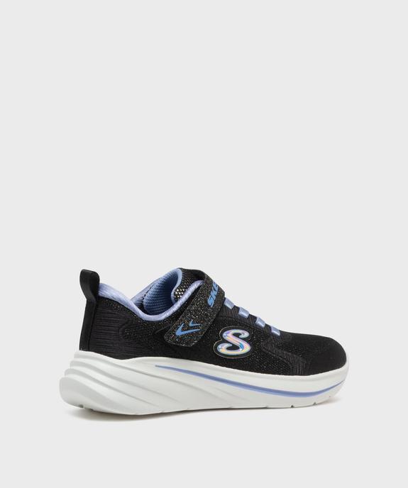 Baskets à scratch en toile pailletée Wave 92 fille - Skechers  vue4 - SKECHERS - GEMO