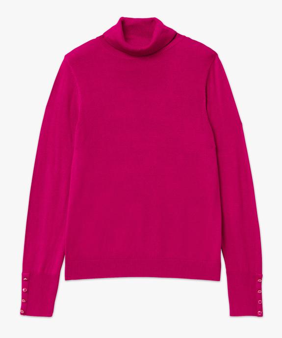 Pull à col roulé en maille fine femme vue4 - GEMO 4G FEMME - GEMO