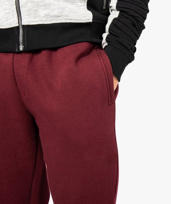 Jogging homme en molleton uni vue2 - GEMO (HOMME) - GEMO