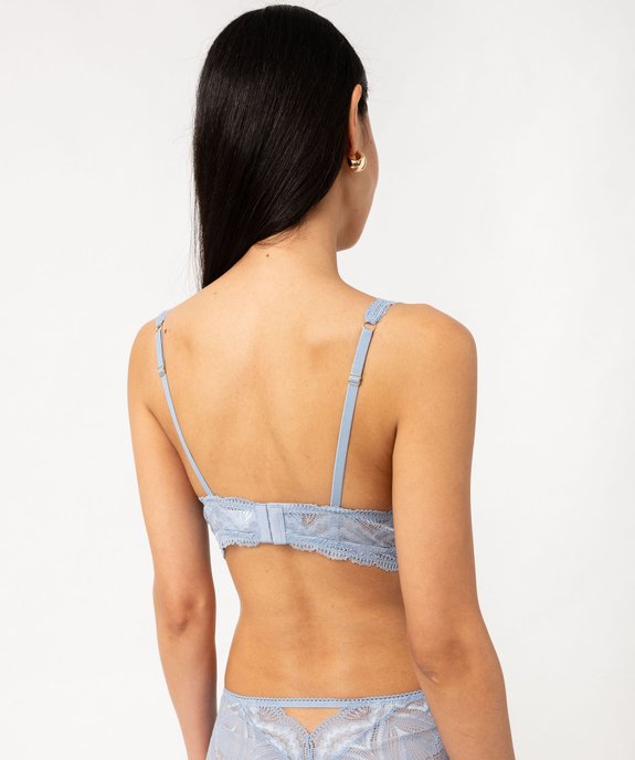Soutien-gorge triangle en dentelle sans armatures avec mousses amovibles vue2 - GEMO(HOMWR FEM) - GEMO
