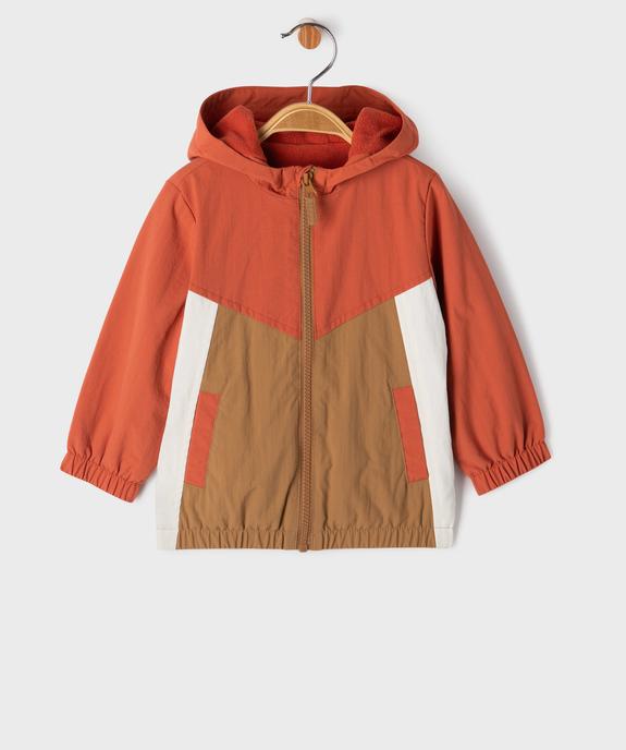 Blouson fin à capuche avec doublure polaire bébé garçon vue1 - GEMO(BEBE DEBT) - GEMO