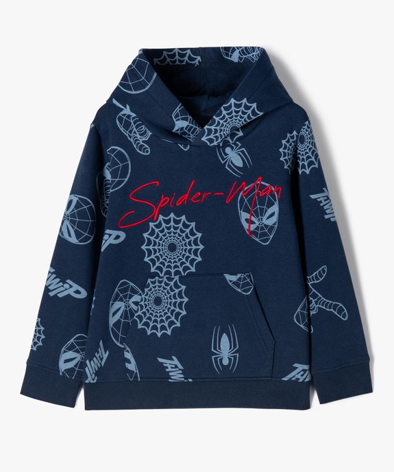 Sweat à capuche en molleton doux et imprimé garçon - Spiderman vue1 - SPIDERMAN - GEMO