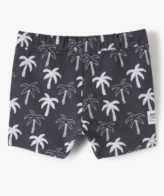 Bermuda bébé garçon en jersey imprimé palmiers à taille élastiquée vue3 - GEMO(BEBE DEBT) - GEMO