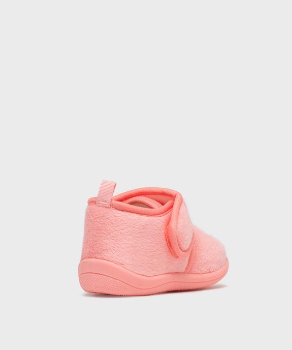 Chaussons fermeture scratch avec motif licorne bébé fille vue4 - GEMO 4G BEBE - GEMO