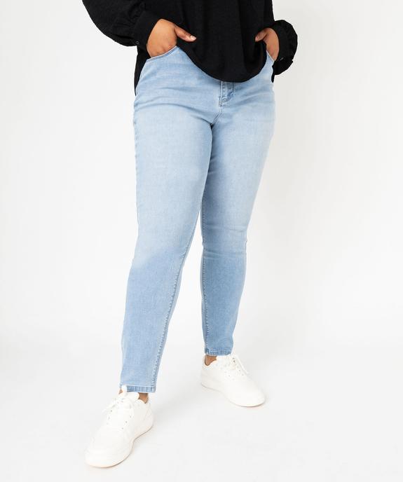 Jean slim stretch délavé femme grande taille vue1 - GEMO (G TAILLE) - GEMO