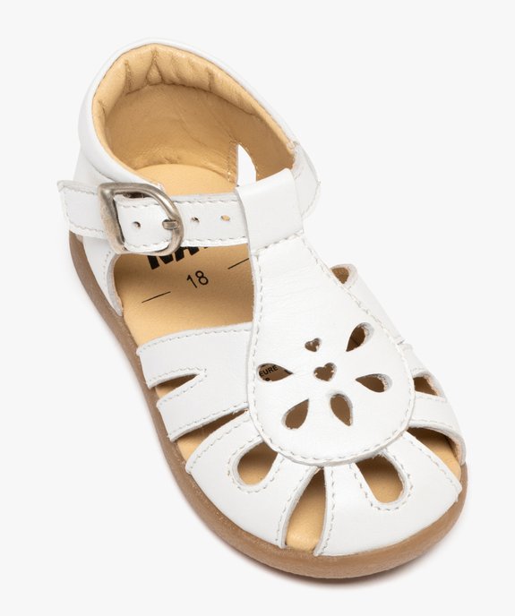 Chaussures premiers pas en cuir ajouré et à boucle bébé fille - NA! vue5 - NA! - GEMO