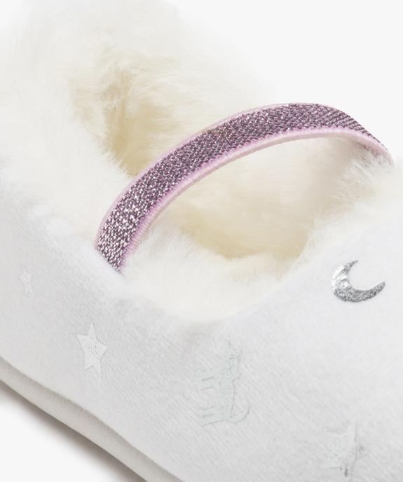 Chaussons fille ballerines à motifs avec col fourré  vue6 - GEMO (ENFANT) - GEMO