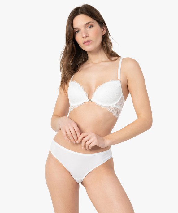 Culotte femme avec dos en dentelle  vue3 - GEMO(HOMWR FEM) - GEMO