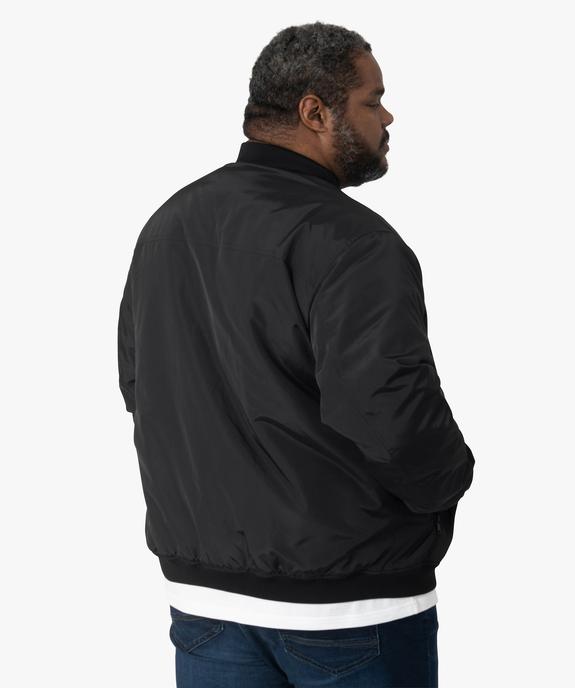 Blouson homme zippé uni façon bomber vue3 - GEMO (G TAILLE) - GEMO