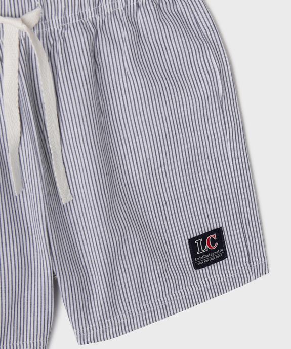 Pyjashort bicolore garçon - LuluCastagnette vue3 - LULUCASTAGNETTE - GEMO