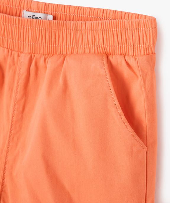 Short ample avec taille élastique en coton stretch fille vue2 - GEMO (ENFANT) - GEMO