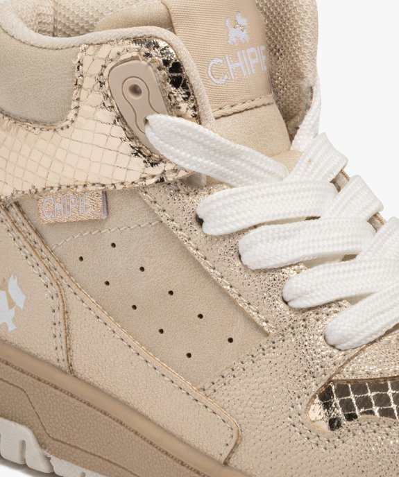 Baskets fille mid-cut avec détails métallisés et à semelle compensée - Chipie vue6 - CHIPIE - GEMO