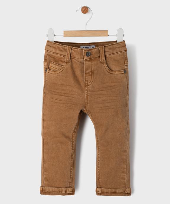 Pantalon slim extensible au coloris unique bébé garçon vue1 - GEMO(BEBE DEBT) - GEMO