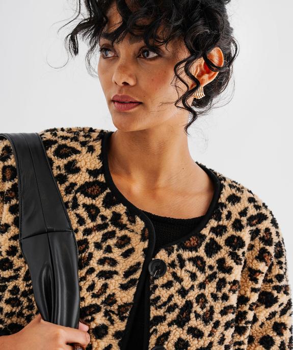 Veste en sherpa réversible femme vue2 - GEMO 4G FEMME - GEMO