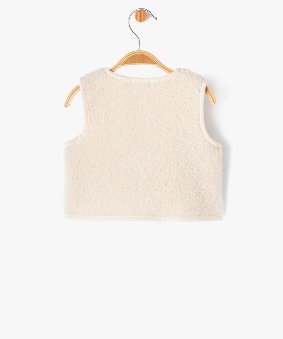Gilet sans manches en sherpa bébé fille  vue5 - GEMO(BEBE DEBT) - GEMO