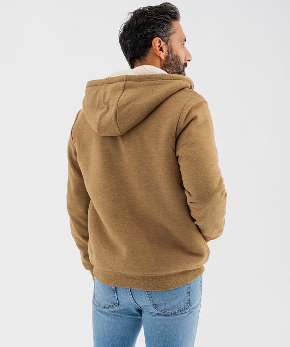 Sweat zippé à capuche avec doublure sherpa homme - Roadsign vue4 - ROADSIGN G4G - GEMO