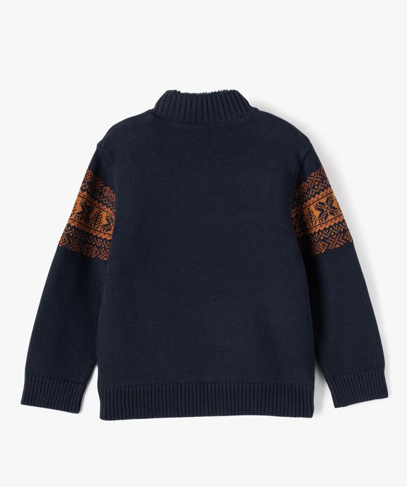 Gilet zippé avec doublure sherpa garçon vue4 - GEMO (ENFANT) - GEMO