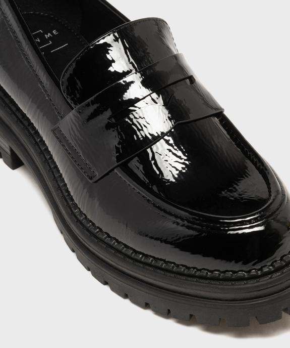 Mocassins chunky à semelle crantée et tige vernie femme - Follow Me vue6 - FOLLOW ME - GEMO