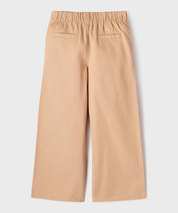 Pantalon flare à pont et taille élastiquée fille - LuluCastagnette vue3 - LULU CASTAGNETTE GEMO FOR GOOD - GEMO